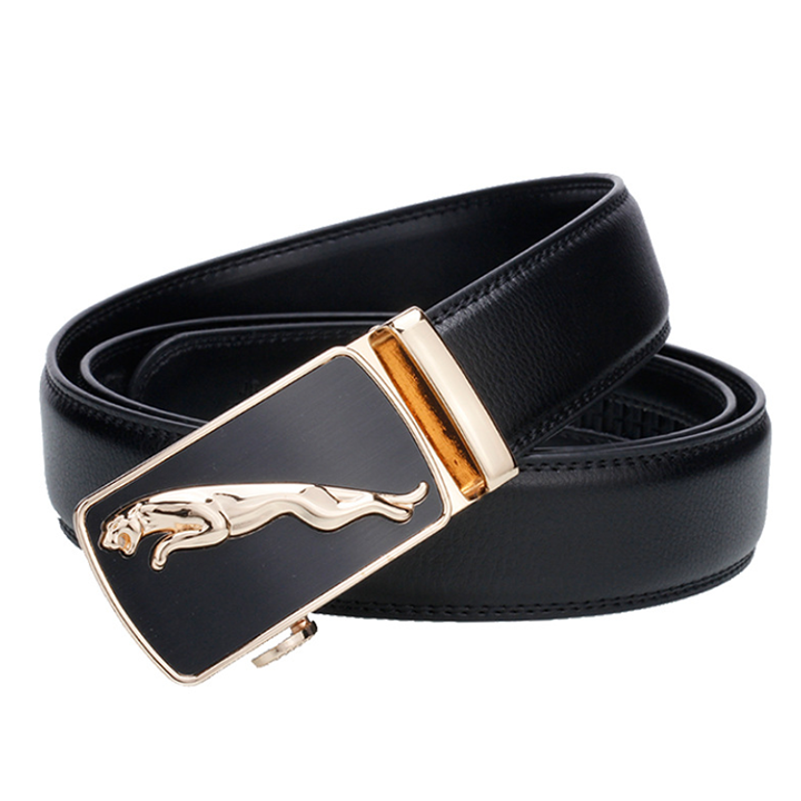 Men's sexy secret black solid leather belt