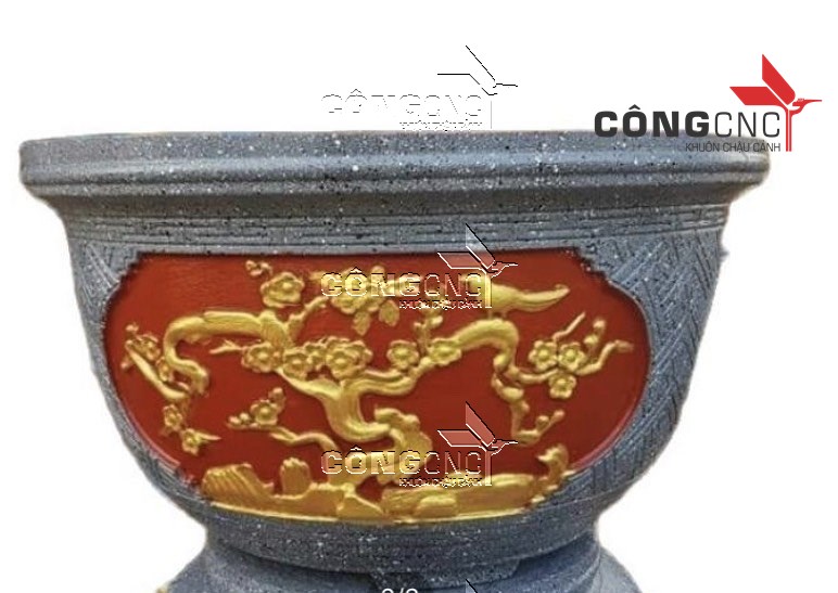 [Khuôn chậu Tròn] Khuôn Chậu Cảnh ABS Tròn 50