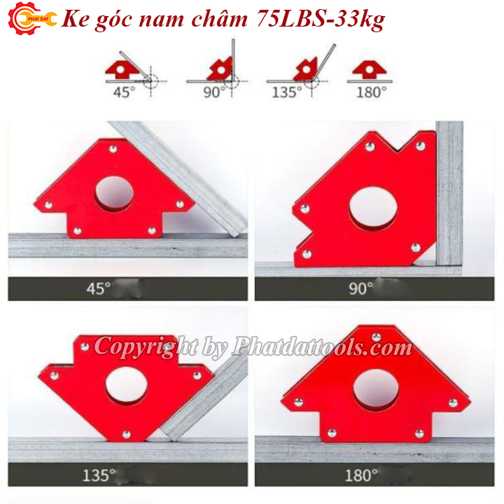 Ke góc nam châm 75LBS - 33kg