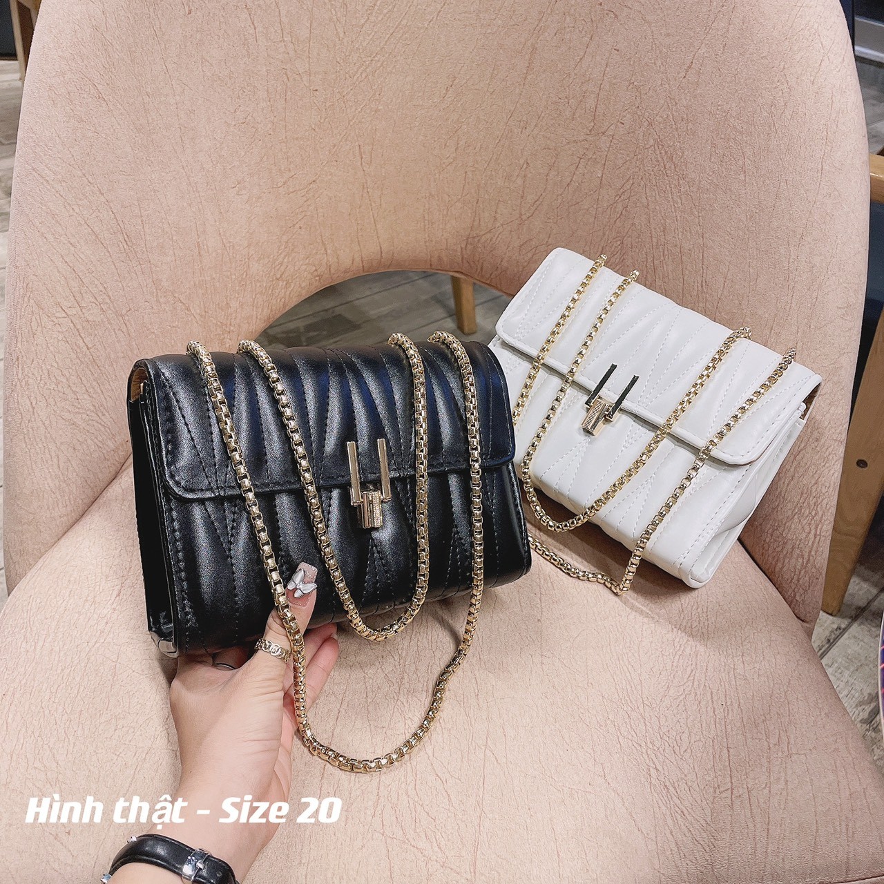 [HCM]Túi đeo chéo nữ trần trám khóa bút chì CD22