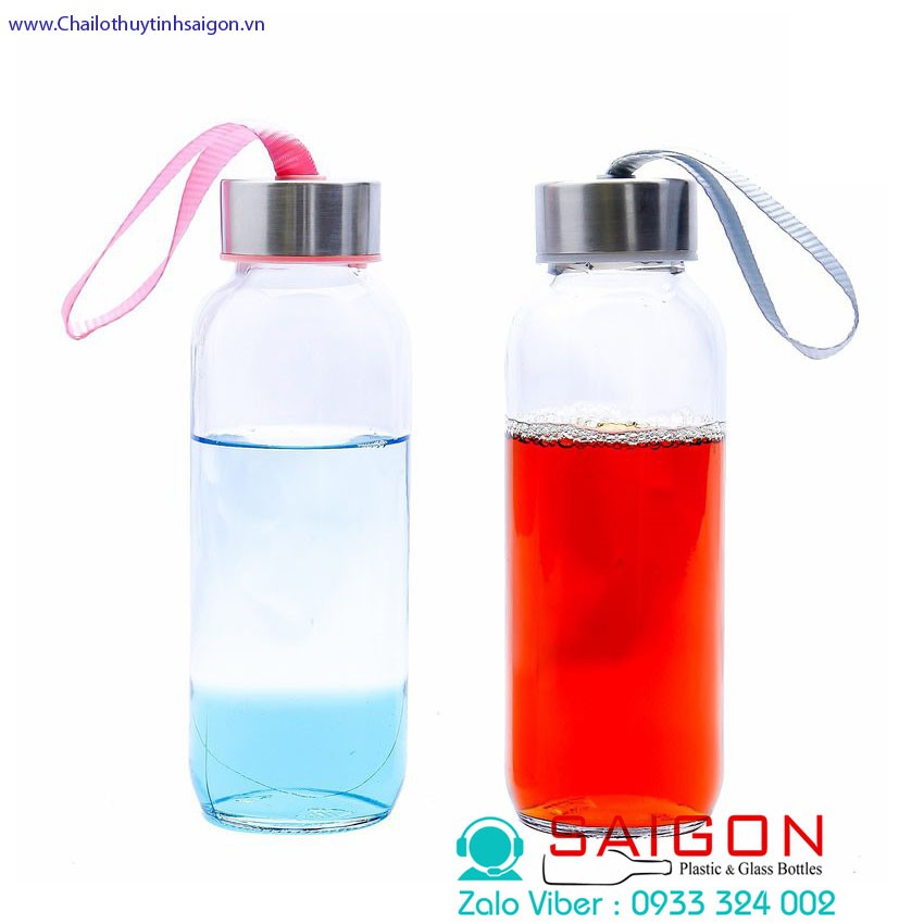 [HCM]Chai Thủy Tinh 300ml nắp dây