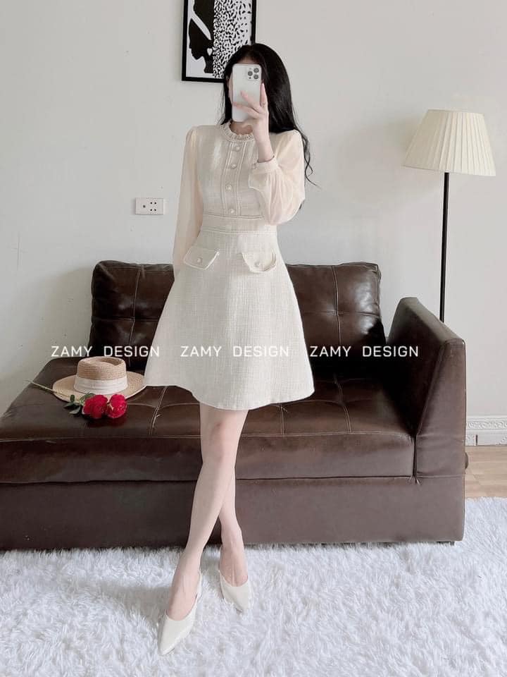 Váy dạ tweet 2 lớp