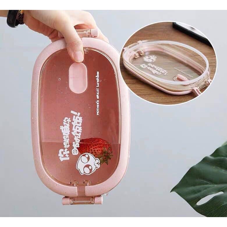 Hộp đựng cơm lúa mạch 2 tầng Nhụa ABS cao cấp