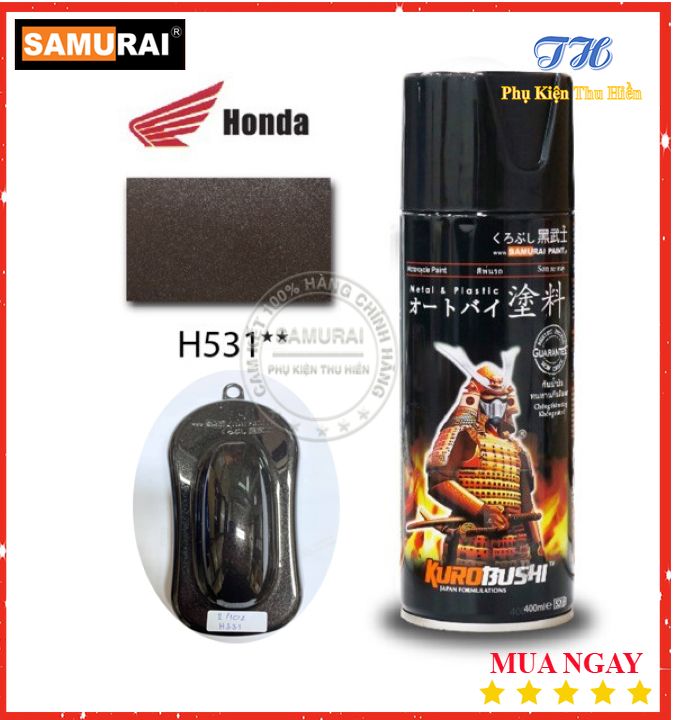 Sơn xịt samurai màu nâu kim loại - mã h531