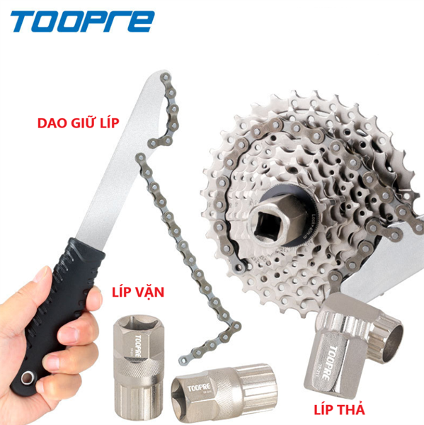 Cảo (vam) Toopre tháo líp vặn, líp thả xe đạp