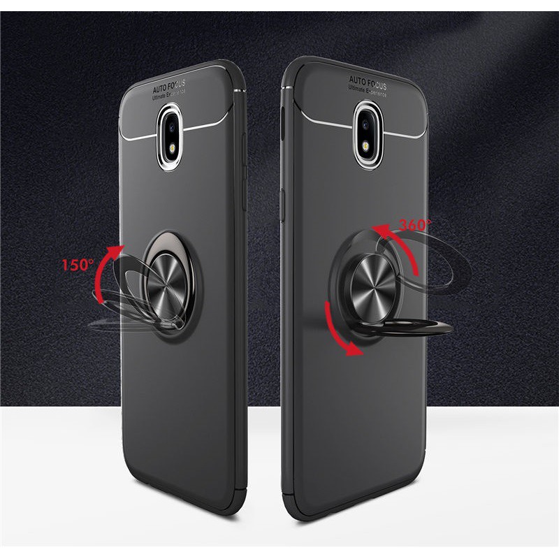 Ốp Lưng SAMSUNG J7 Pro Cao Su Bracket Iring (Đen)