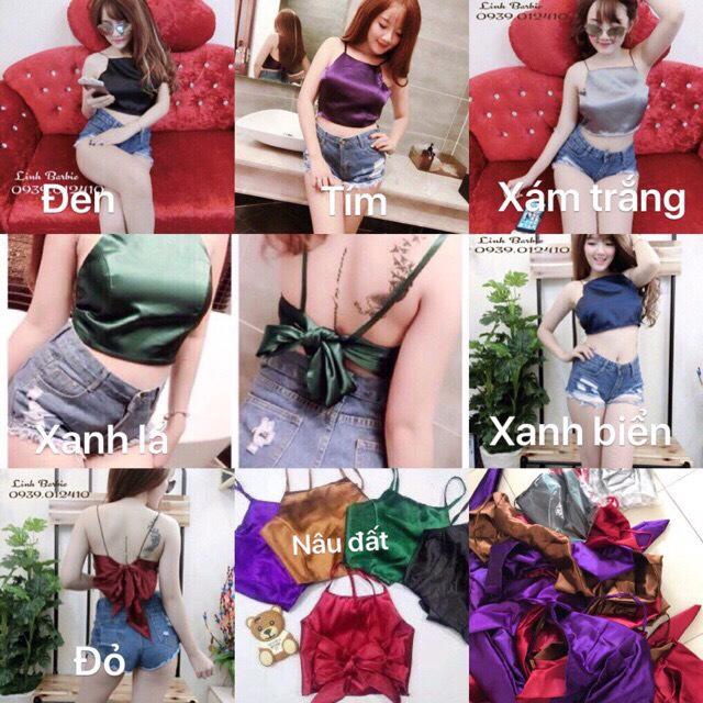 Áo yếm buộc nơ lưng phi bóng siêu phẩm hot hit có kèm mút