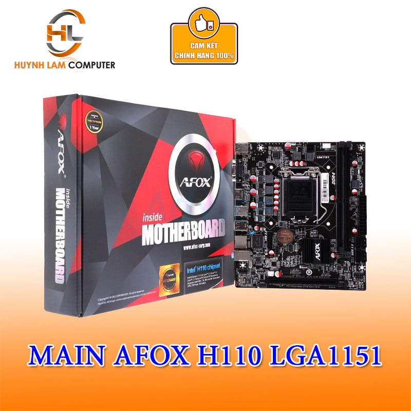 Main Afox H110 Ma4 Socket 1151, HDMI+VGA DDR4 - Hàng chính hãng