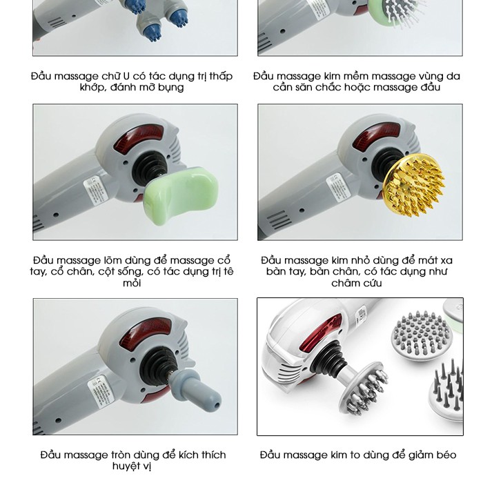 MÁY MATXA CẦM TAY 7 ĐẦU ( XÁM)