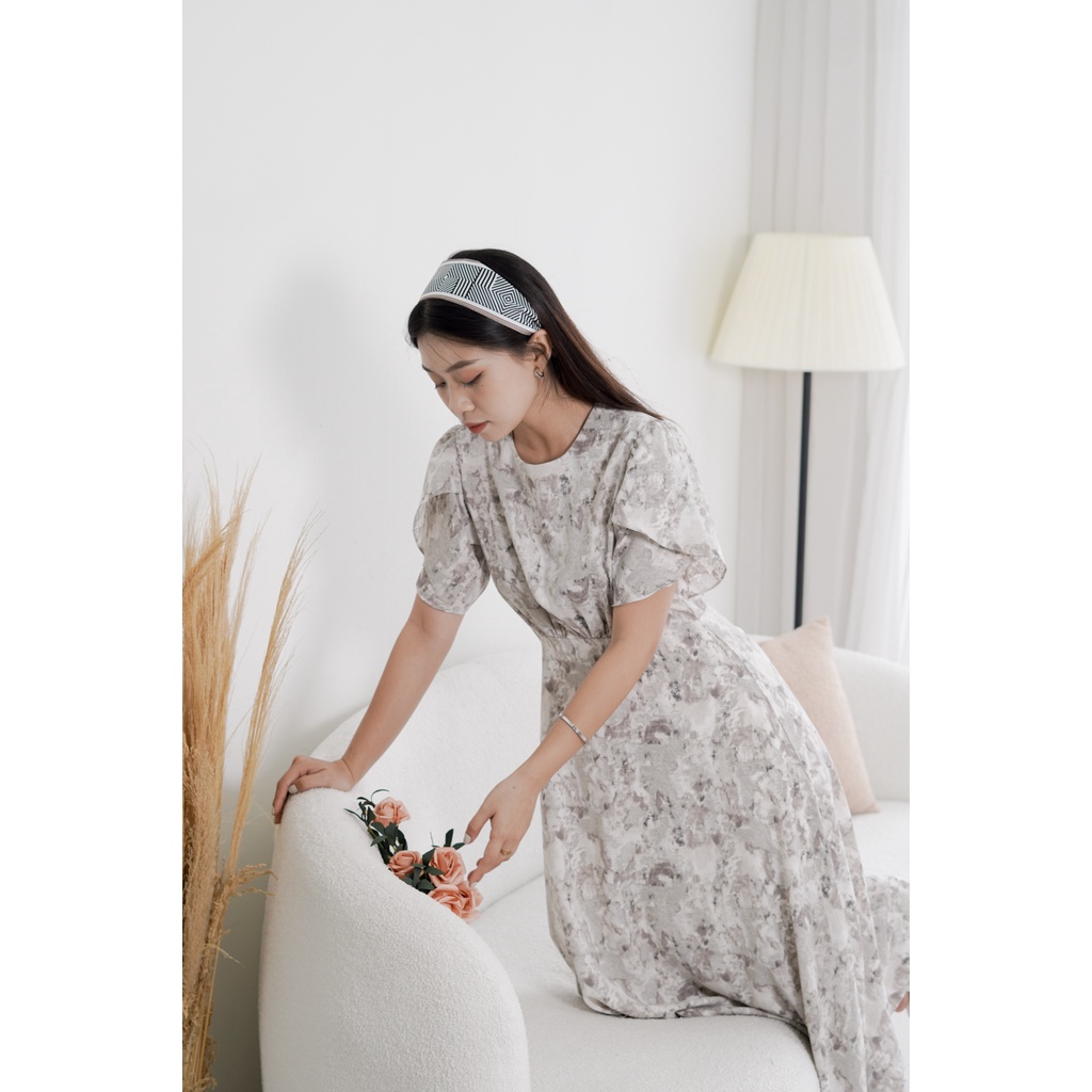 [4 HOẠ TIẾT|size S-XL] Đầm maxi lụa Mango Mát Mịn không nhăn, đuôi xoè, tay cánh hồng