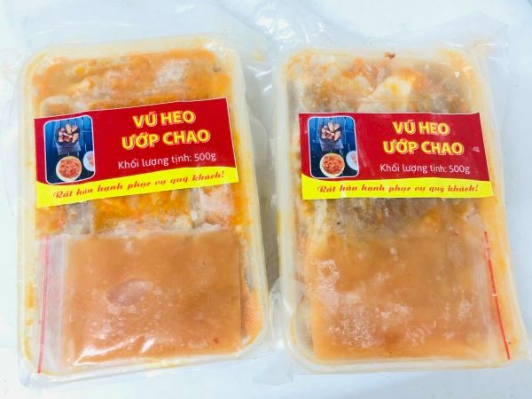 Vú heo ướp sẵn hộp 500g