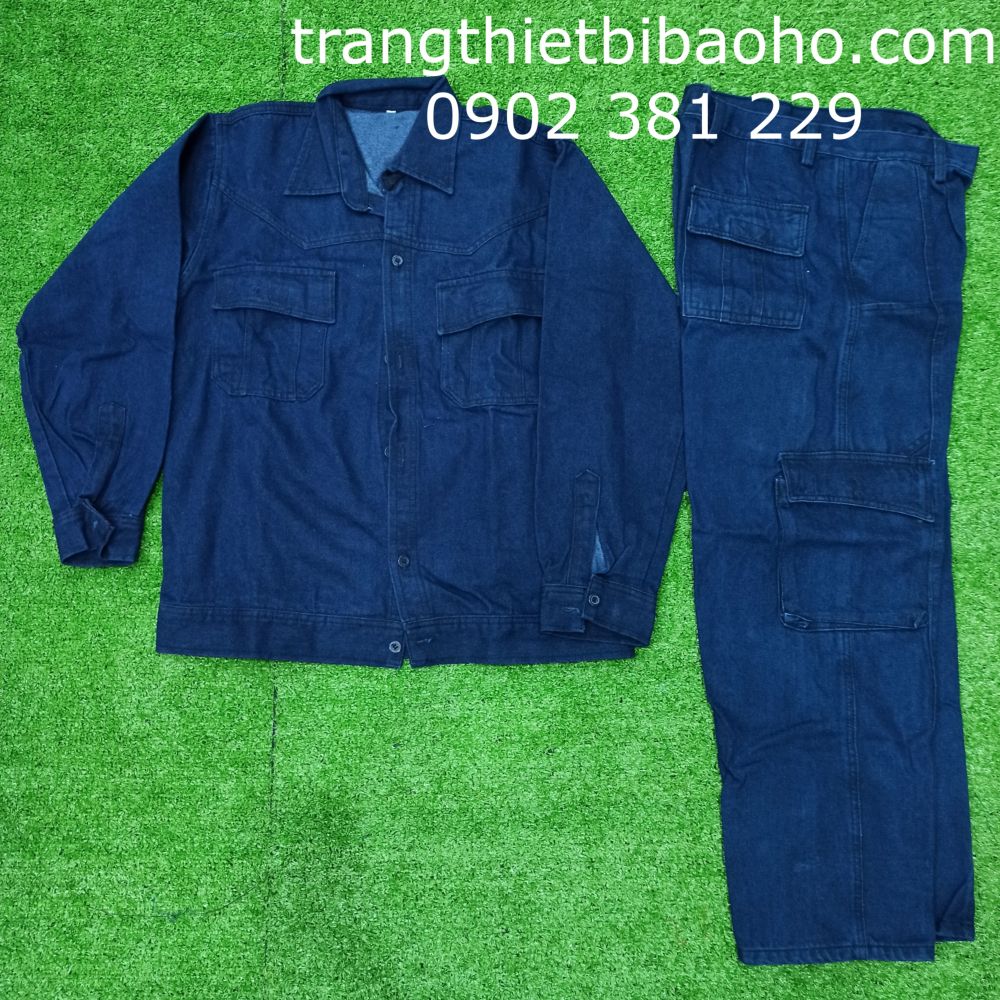 GIẢM GIÁ- Bộ quần áo jeans điện lực - đủ size - hình thật - hàng sẵn