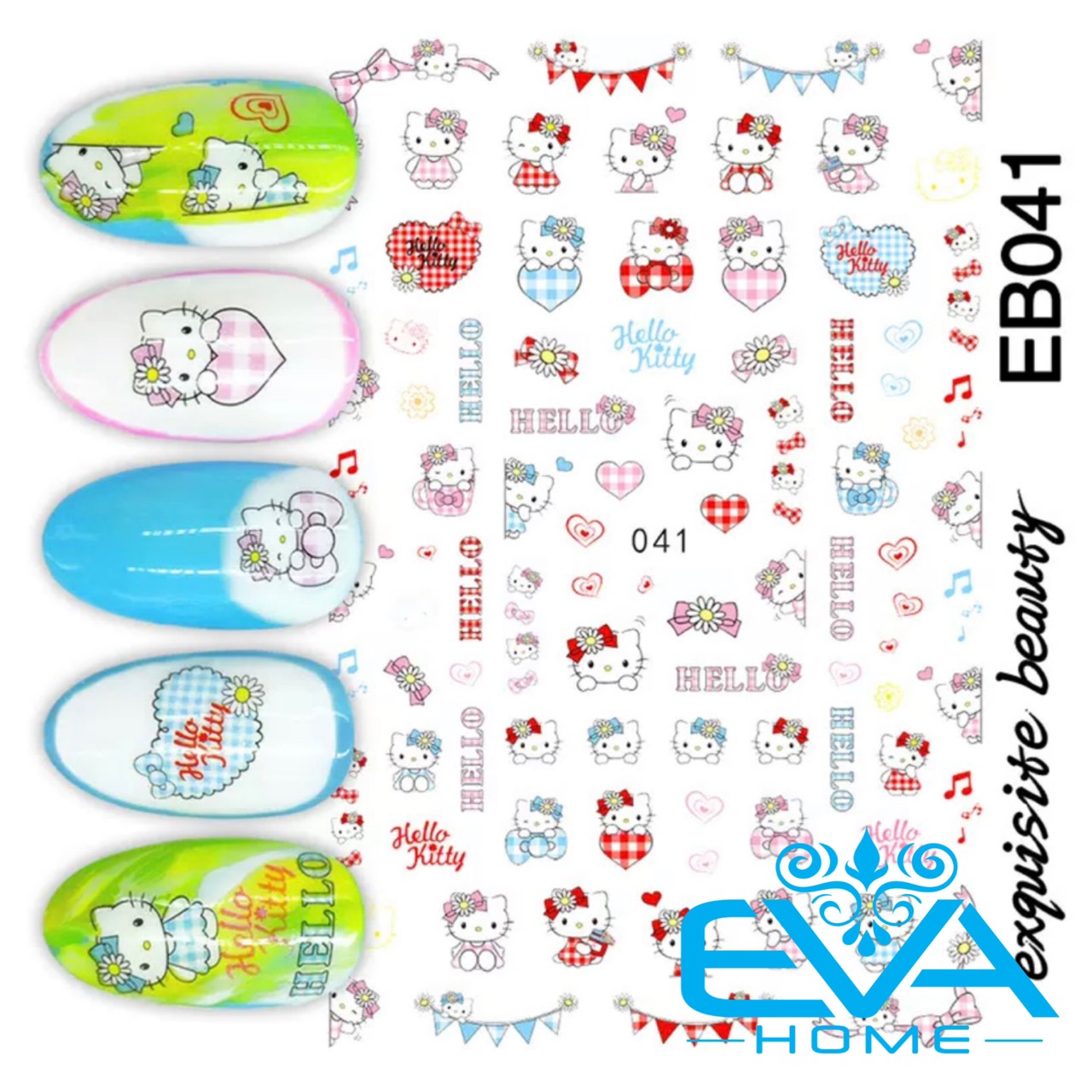 Miếng Dán Móng Tay 3D Nail Sticker Hoạt Hình F073