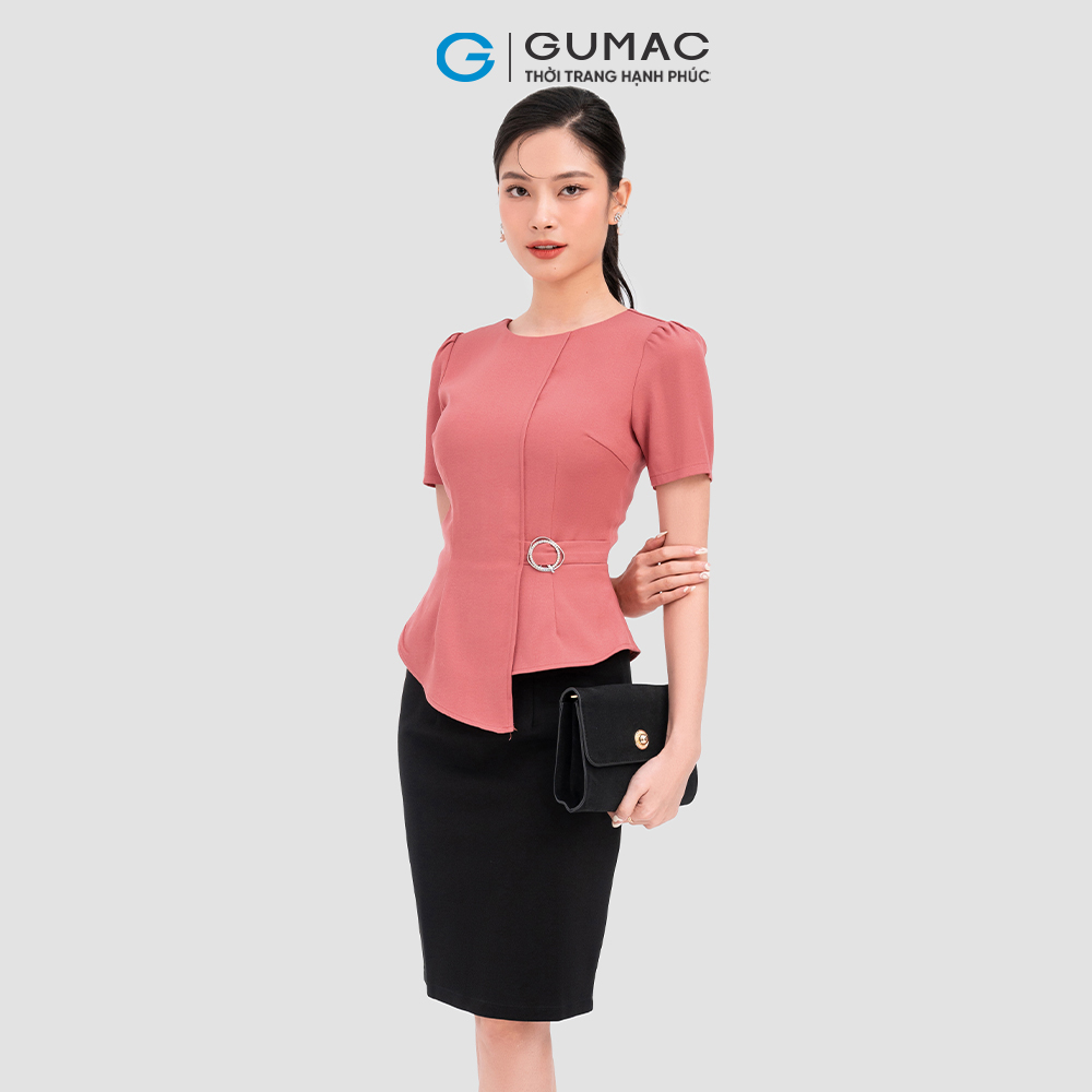 Váy bút chì xẻ đắp GUMAC VC08127