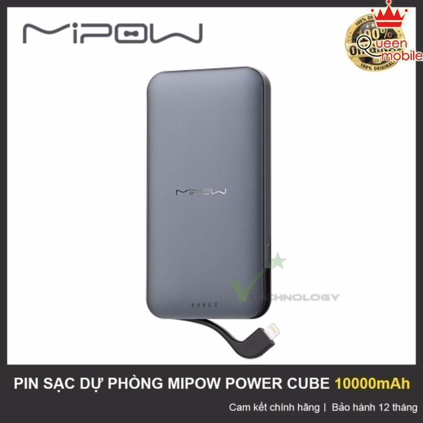 [HCM]Pin sạc dự phòng MIPOW Power Cube 10000 mAh (Xám)
