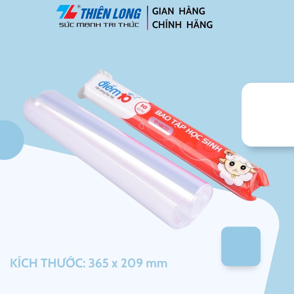 Bìa bao tập vở khổ 20.5cm thiên long tp-nbc01 loại không in