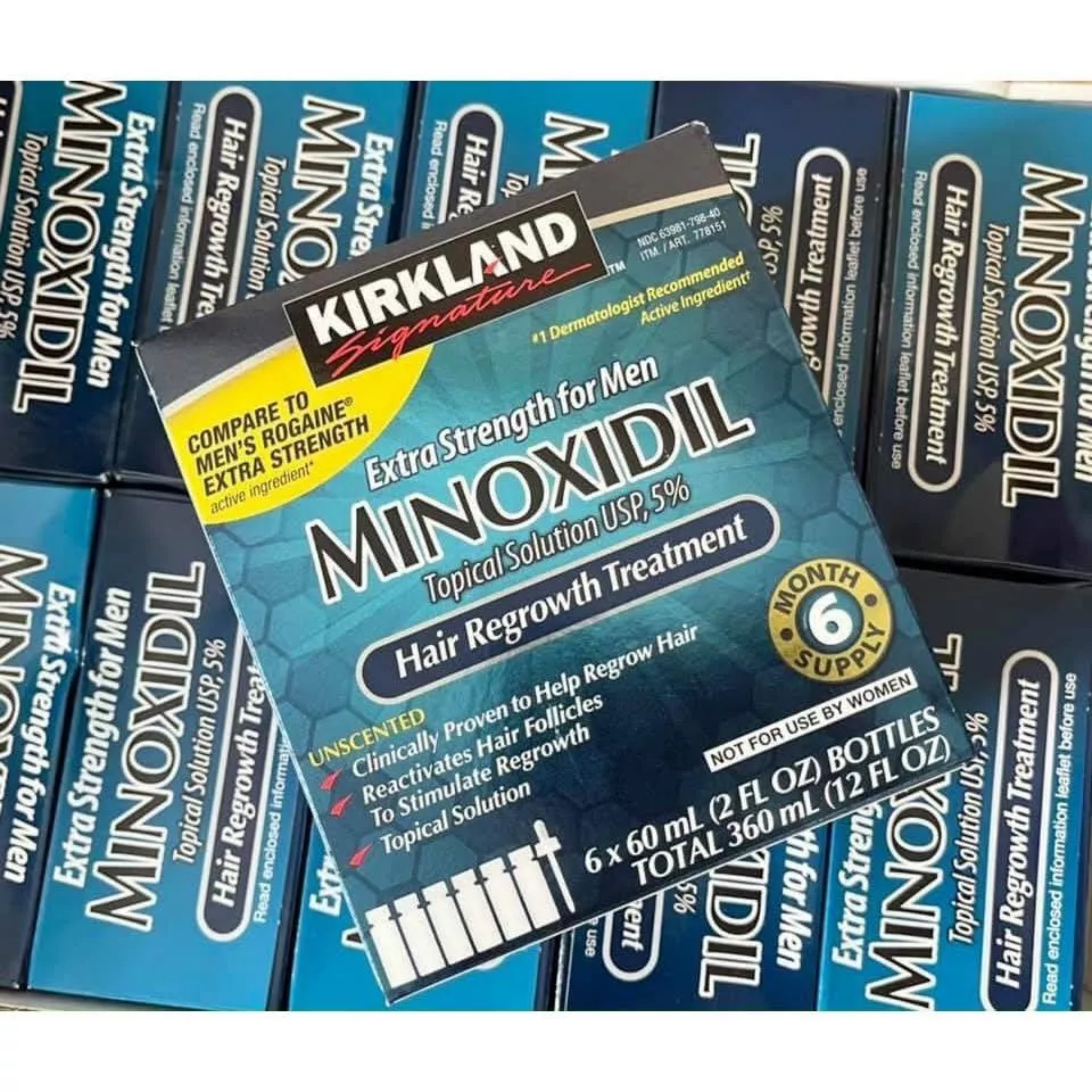 [Chính Hãng] Dung Dịch Minoxidil 5% Kirkland Mọc Râu, Tóc Mỹ 60ml