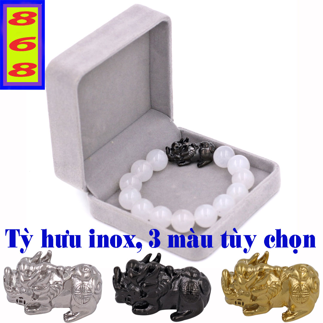 Necklace chain quartz white 14 Cup charm maidservant retired stainless steel TH27-Case par needle par aqua-Round size Large-feng shui 868
