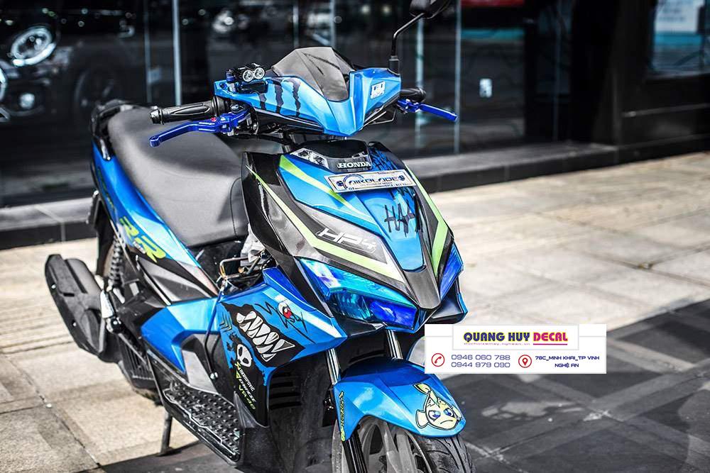 Tem trùm Air Blade cá mập xanh dương shark - Độ dán team trùm decal xe máy Air Blade cá mập xanh dương shark - Team trùm decal xe máy Air Blade rẻ đẹp và chất