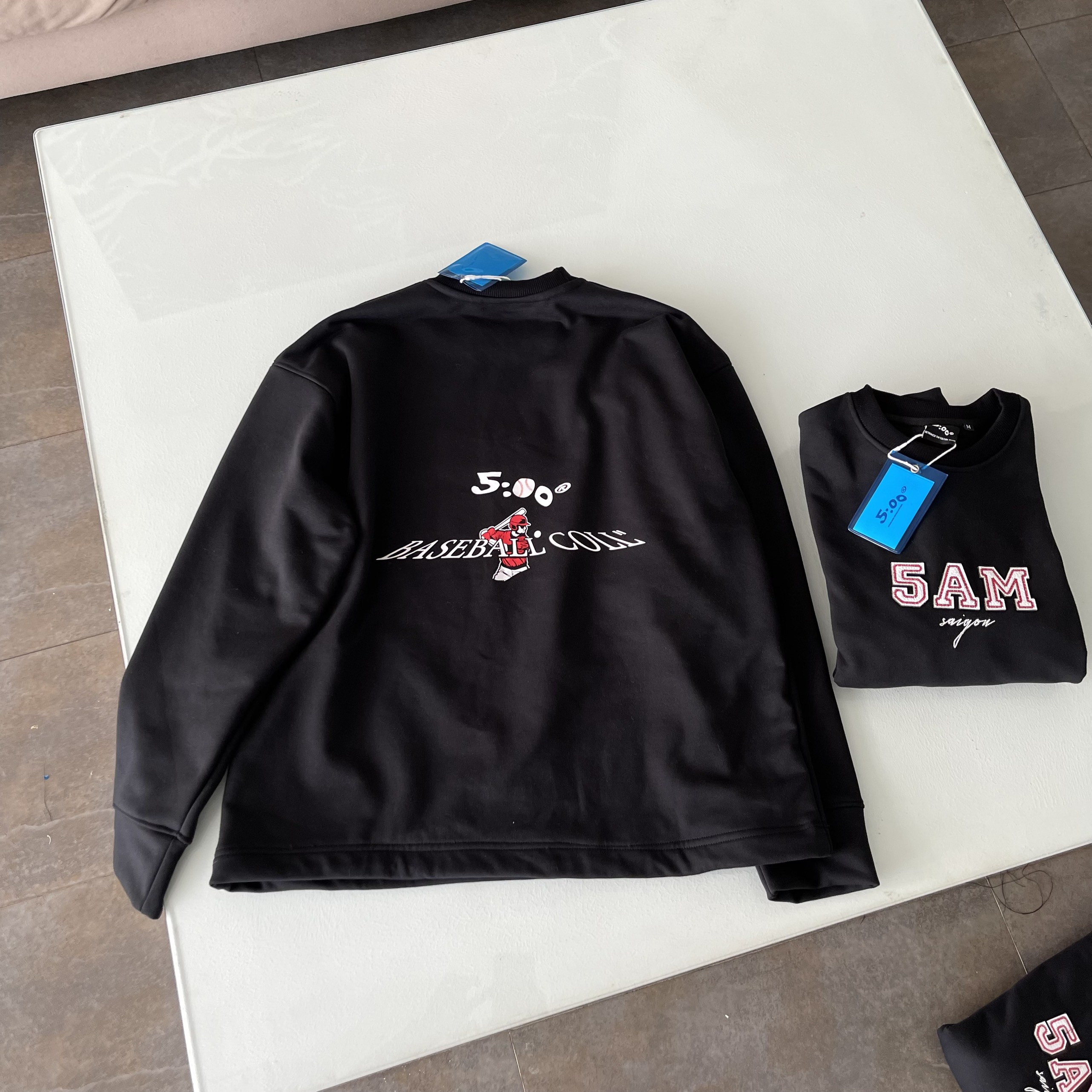 Áo Sweater 5AM ss4.2 hoạ tiết bóng chày