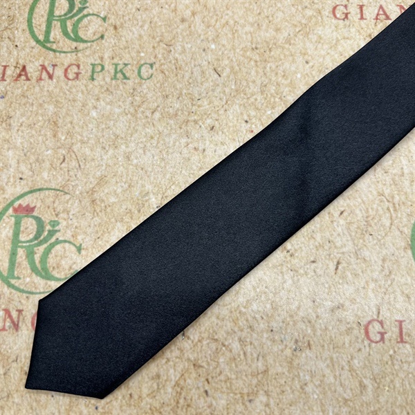 Cà vạt nam mẫu thắt sẵn dây kéo phi bóng 5cm màu đen 2023 Giangpkc - 48cm
