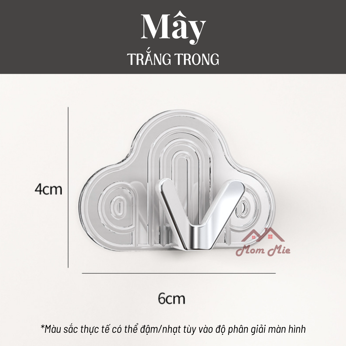 Móc dán tường hình đám mây, hình hươu tiện lợi, dễ dán, chịu lực tốt - J182