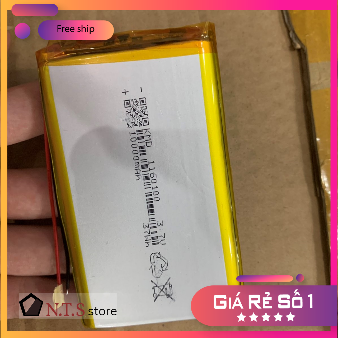 Pin Lithium-Polymer 3.7V 10000mAh 1260100 Mới Chuẩn Dung Lượng - Có mạch bảo vệ