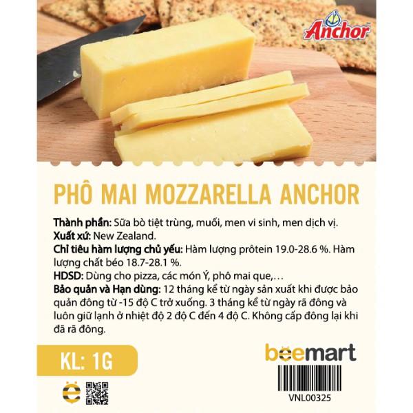 HOT SALE Phô mai MOZZARELLA ANCHOR cắt sẵn 1kg