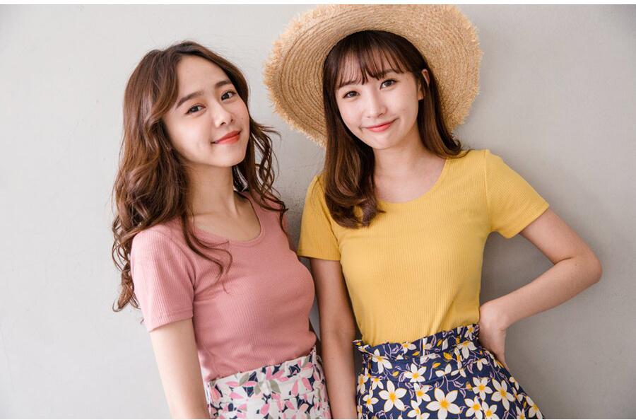[HCM]Áo Thun Nữ Nữ Cổ Tròn Tay Ngắn