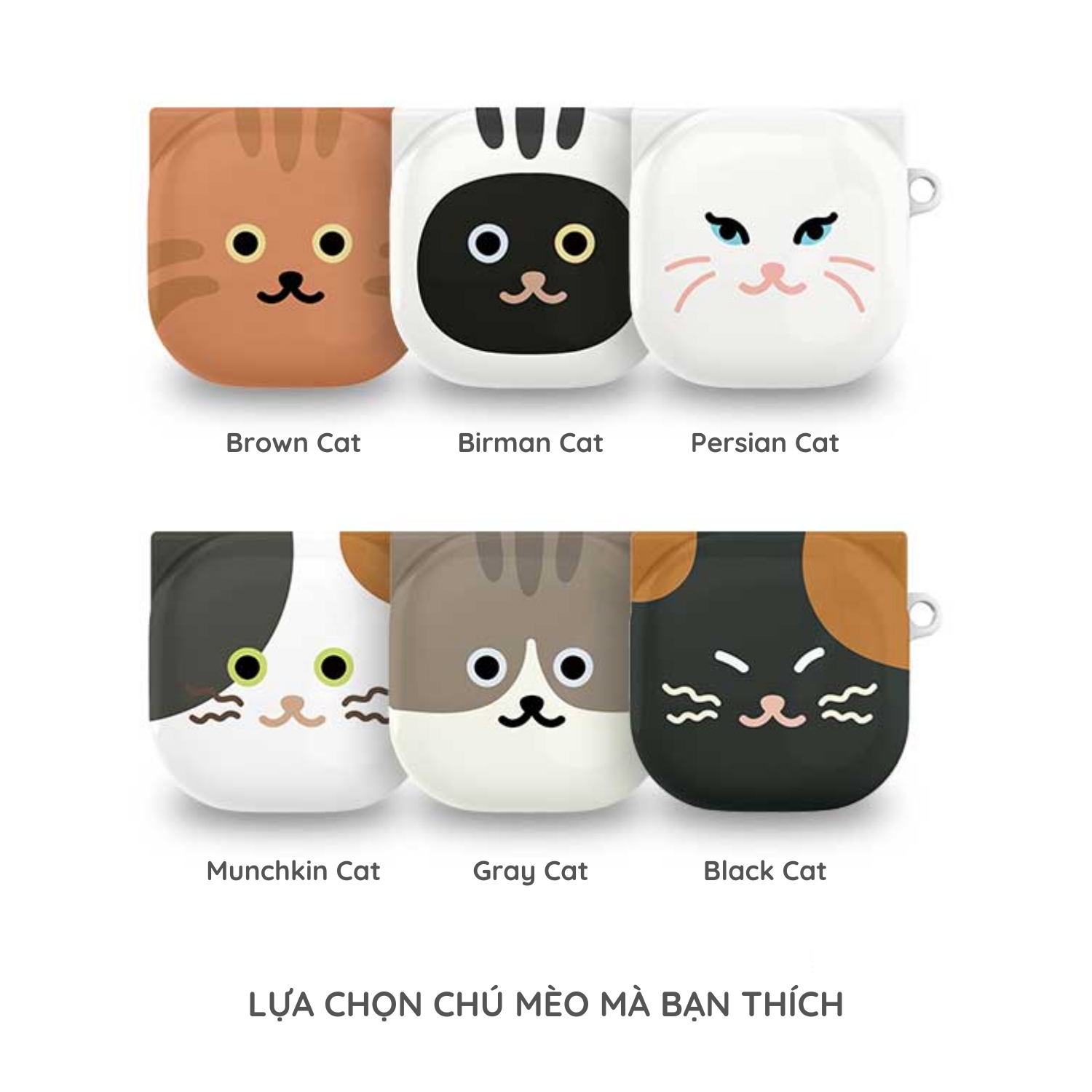 Case ốp cho Samsung Buds2 / Buds Live / Buds Pro - Cat Series - Hãng DC Case