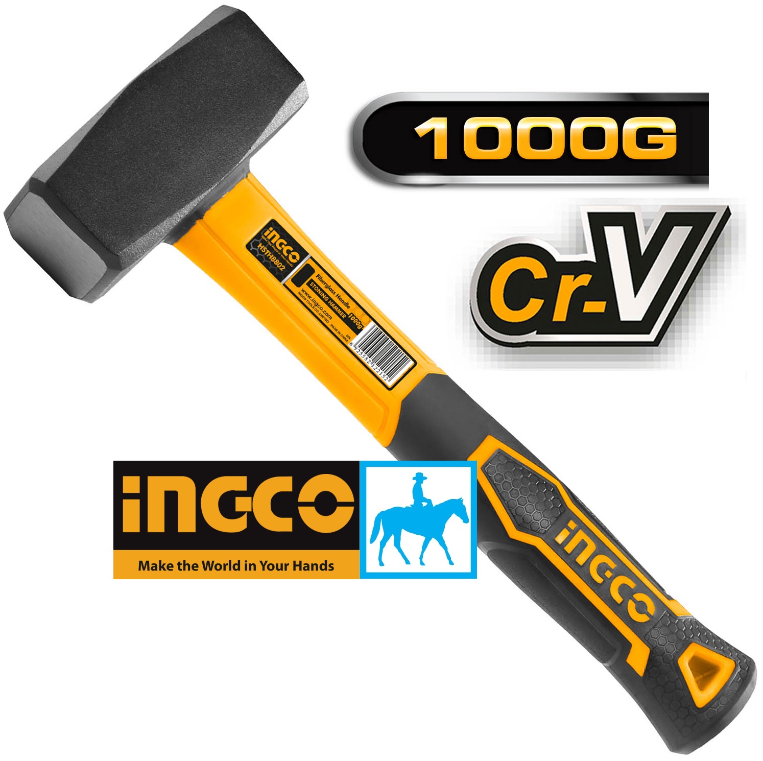 Búa tạ thép cán nhựa lõi thép 1000g 2lb Tolsen 25043