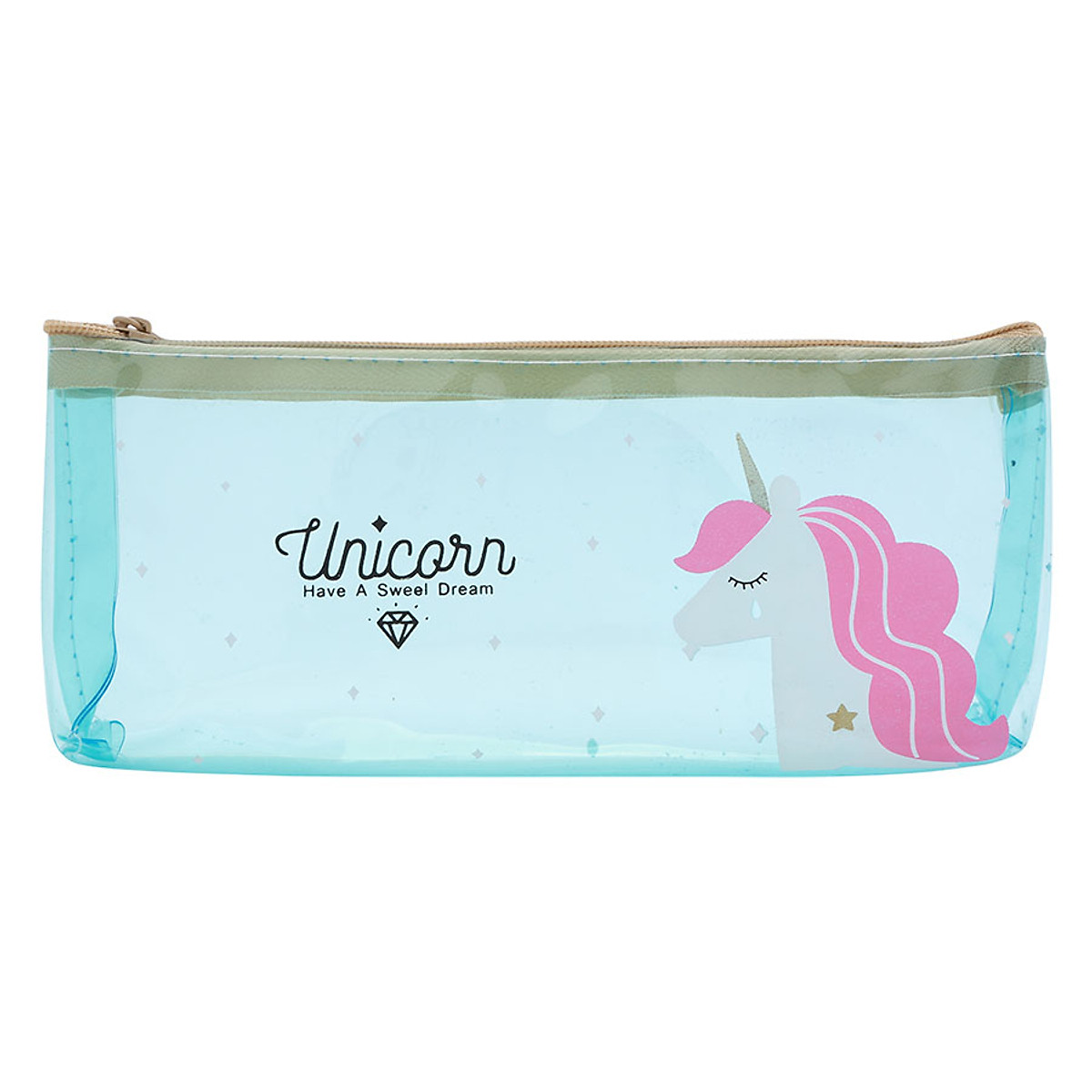 [HCM]Bóp Viết Trong Suốt Unicorn Kỳ Lân - Tím