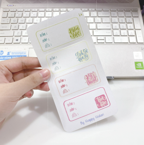 Combo Nhãn Vở Môn Học Tiện Lợi - Hidari