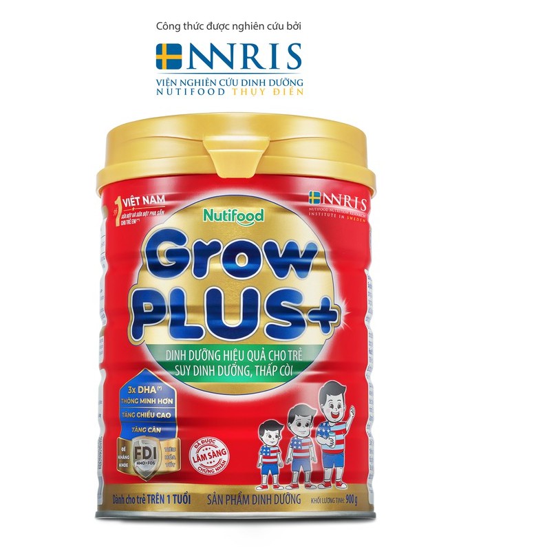 [Date 1.2025] Sữa Bột Nutifood Grow PLUS lon 900g (Cho bé trên 1 tuổi)