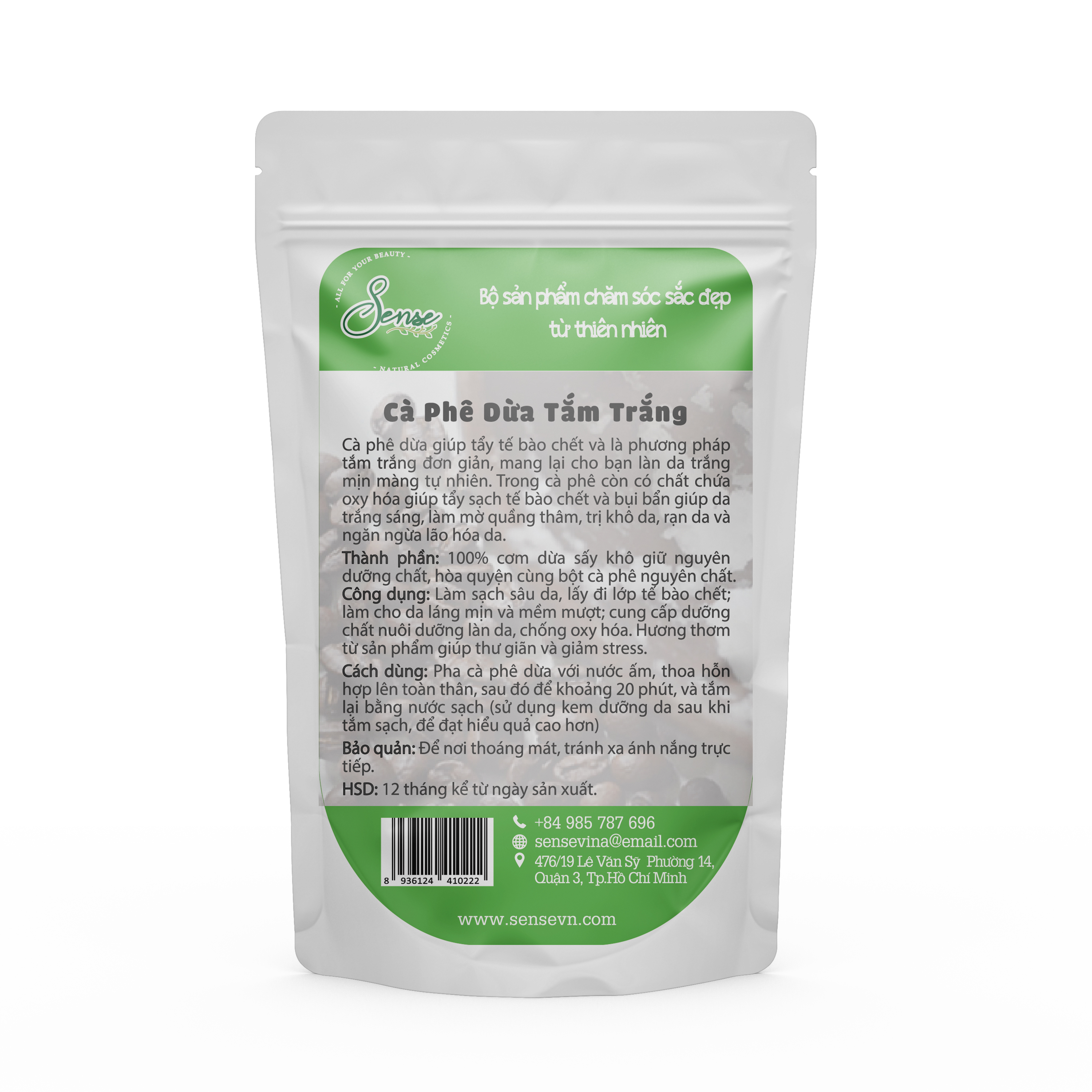BỘT CÀ PHÊ DỪA TẮM TRẮNG