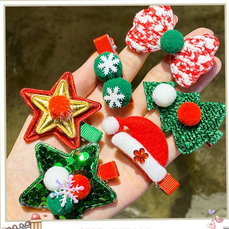 Vĩ 5 kẹp mái Noel cho bé siêu hot 2021