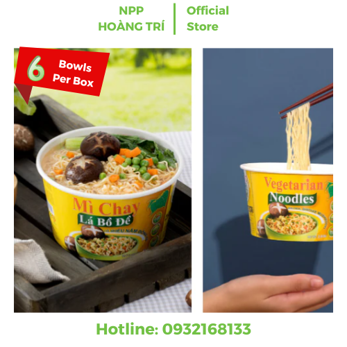 Mì chay lá bồ đề TÔ (6tô/thùng) DATE 08/12/2023