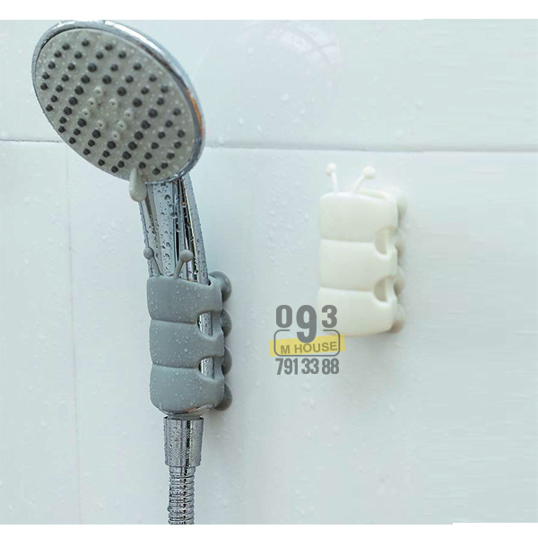 Bathroom Suction Cup Bracket Suction Cup Holder for Shower for over the Wall Durable Reusable Silicone Punch-free Shower Head Holder Reusable Durable Suction Cup Shower Bracket Mount Bathroom Wall Rack Stand Bathroom Accesso