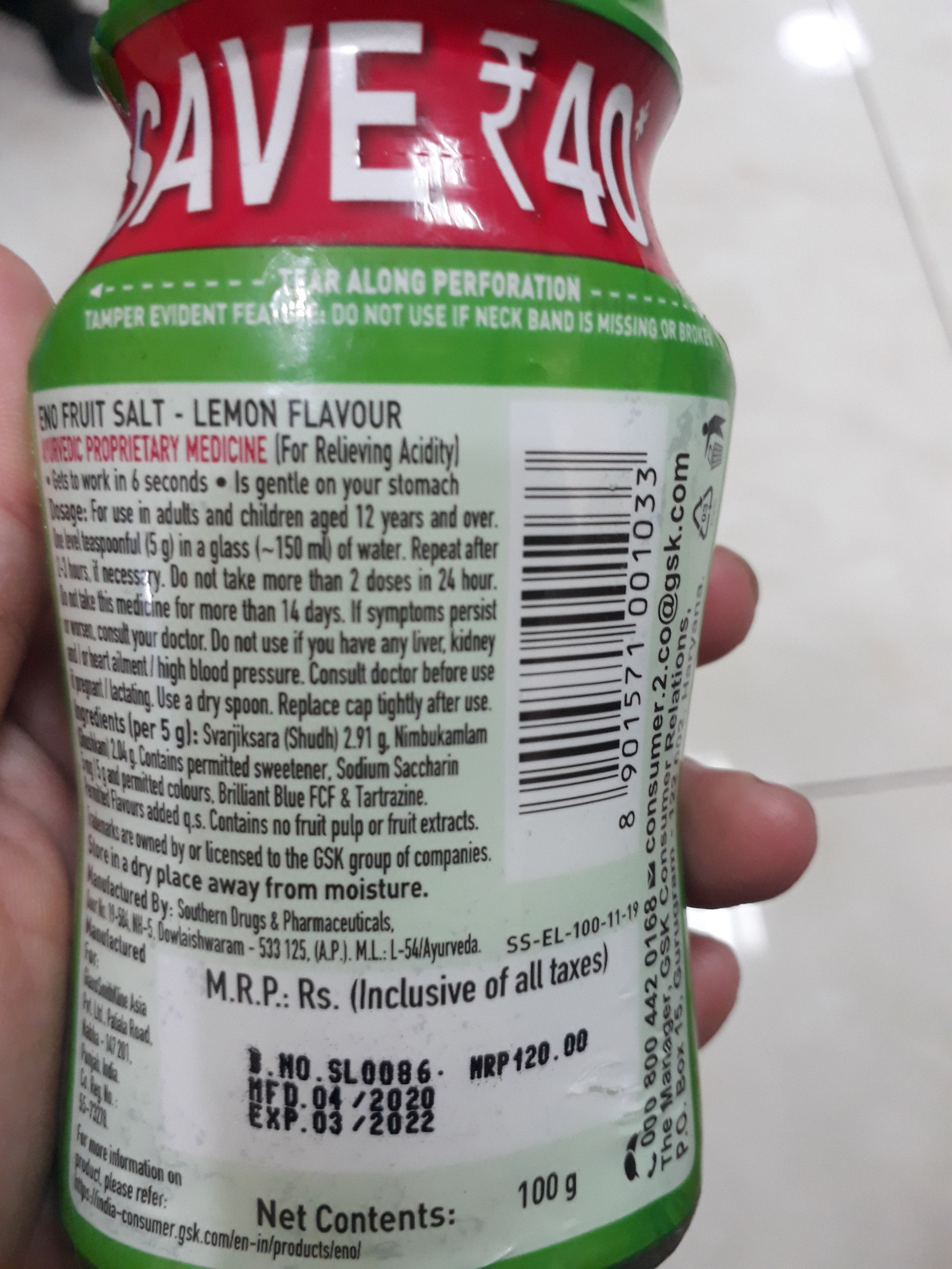 Muối trái cây Eno - Fruit Salt Eno