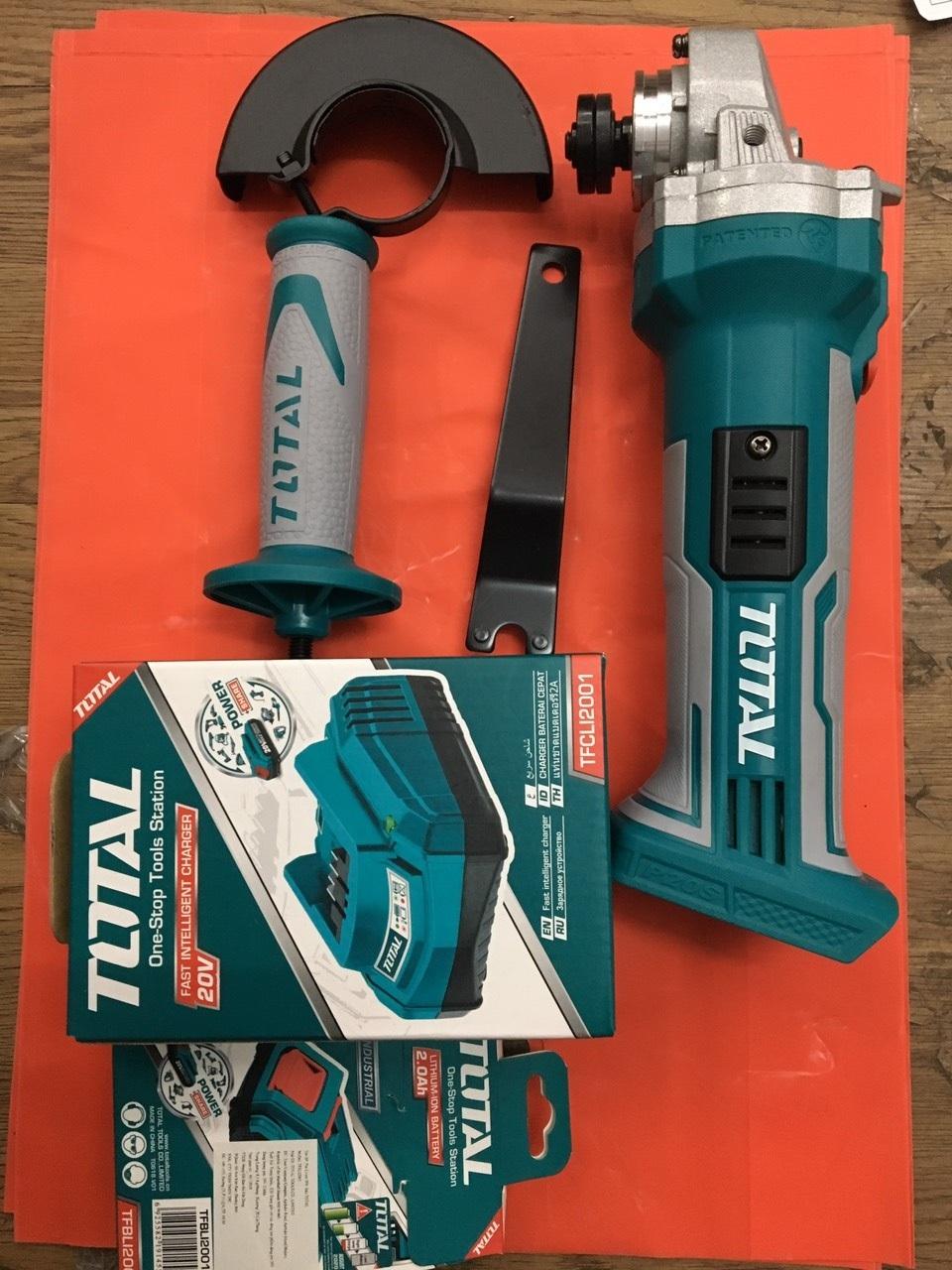 Máy mài góc dùng pin Lithium 20V TOTAL TAGLI1001 (KÈM 1PIN VÀ 1 SẠC)