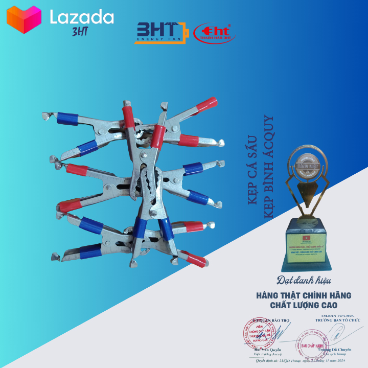 Kẹp bình Ắc quy Xanh Đỏ 30A - 7Cm - 1 cặp (dùng cho quạt)