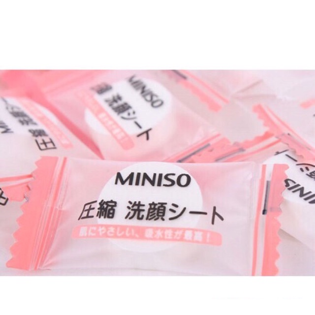 01 Viên mặt nạ giấy nén Miniso Nhật Bản