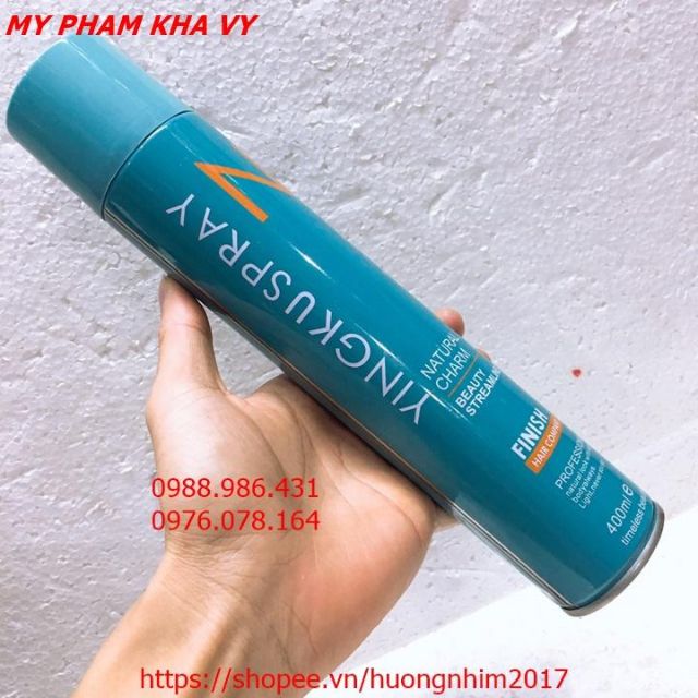 Gôm xịt tóc yingkuspray 400ml siêu giữ nếp