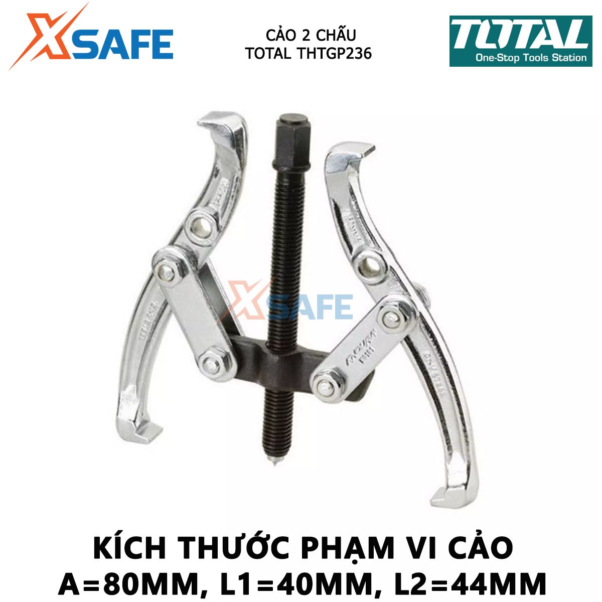 Puller 2 Prong 3 inch total THTGP236 | puller size 3 ", hydraulic puller maximum 2000 kg, material by CR-V, high heat-resistant removable bearings, bearing repair maintenance, Assembly of the machinery, device [XTools] [xsafe]