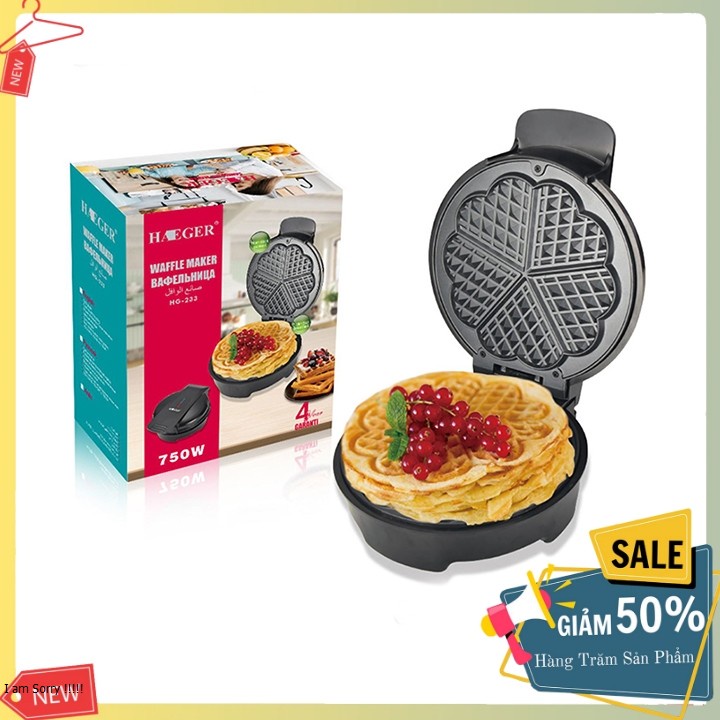 [Chính Hãng] Máy làm bánh bông lan, bánh Waffle HAEGER
