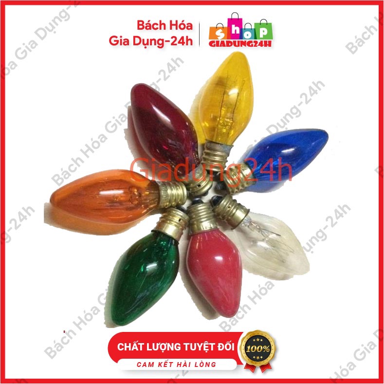 Bóng Đèn Sợi Đốt Trái Ớt Cà Na- Bóng Quả Nhót E12 Vĩ Châu-Giadung24H