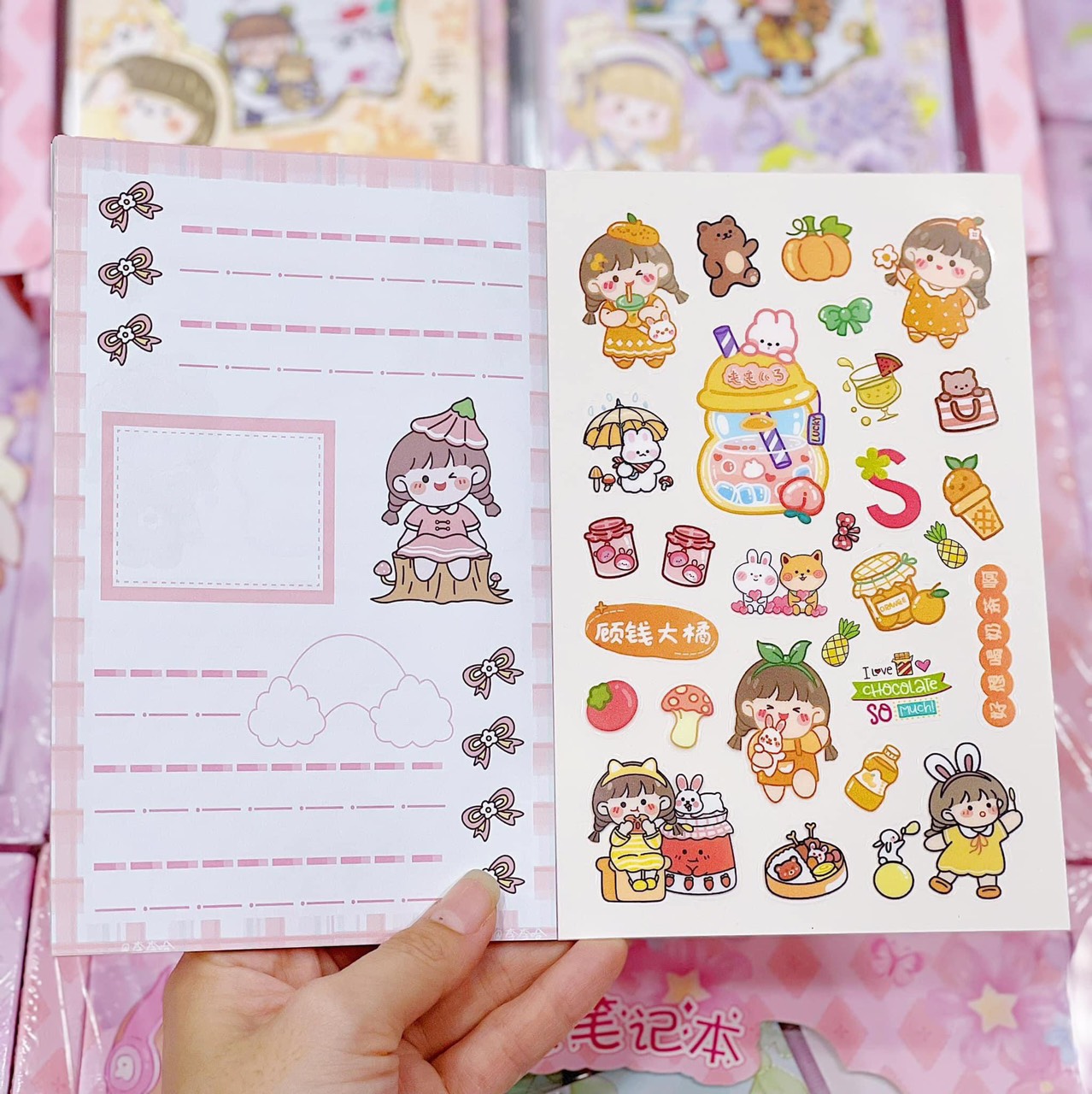 Sổ sticker hình dán hoạt hình dễ thương cho bé