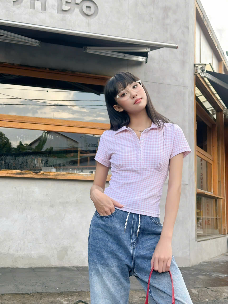KIDO Áo cổ polo chấm bi CALEE TOP