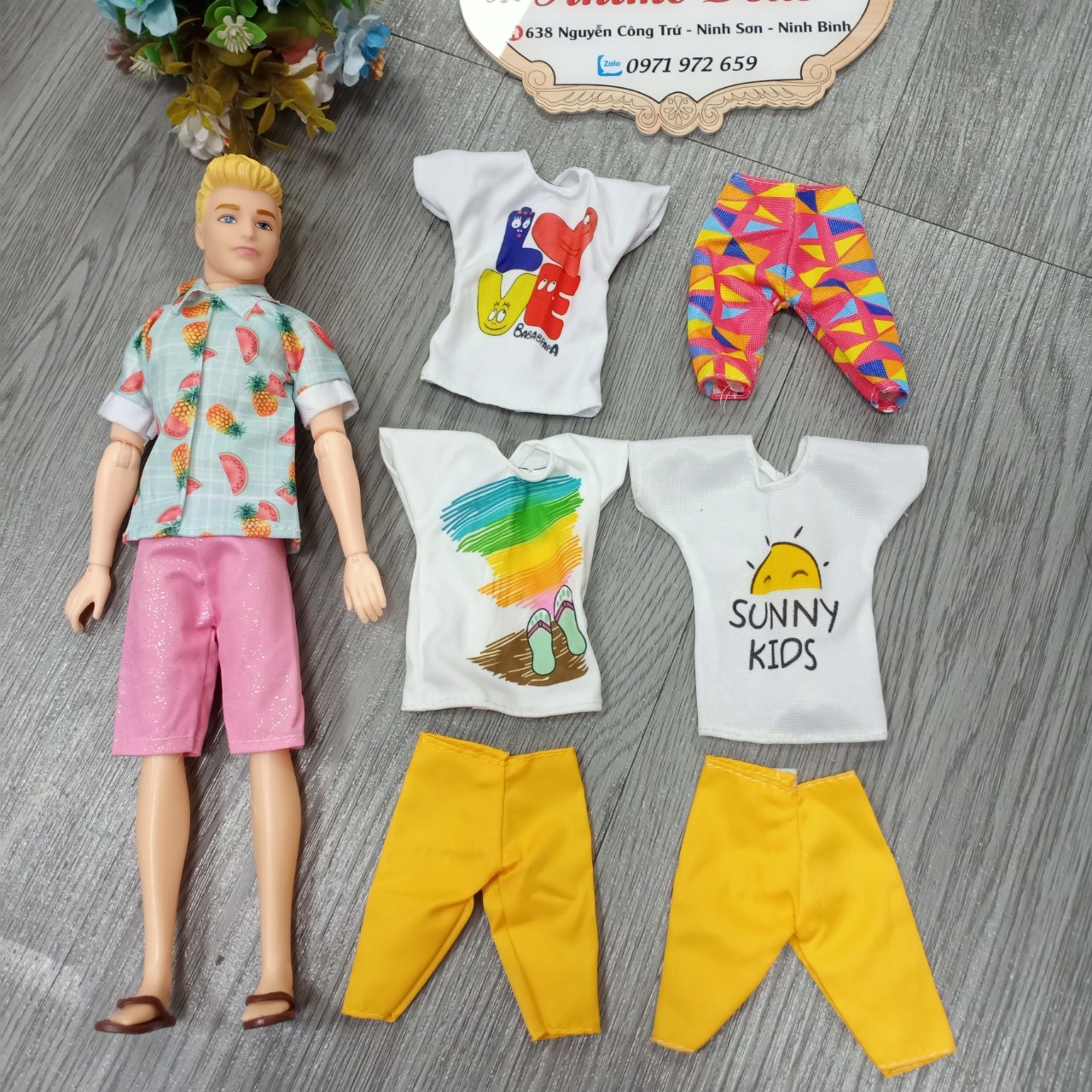 Quần áo dành cho búp bê nam ken 30cm
