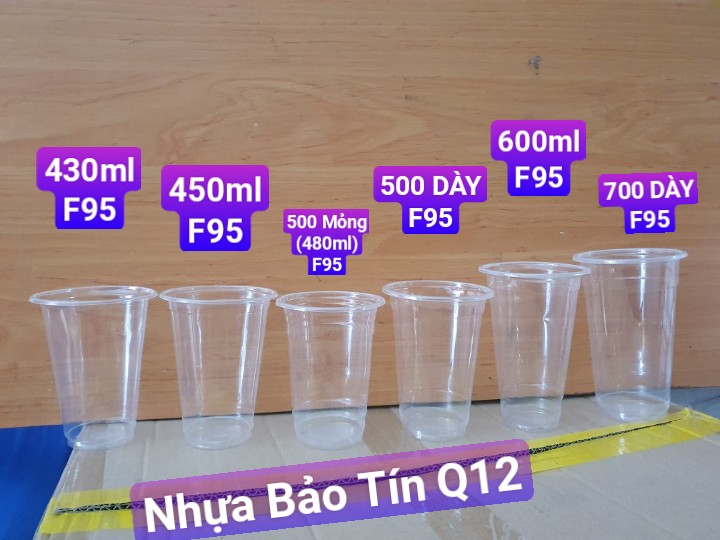 Combo 5 lốc (250 ly) 500ml, 650ml, 700 thiếu, 700 đủ. Không nắp